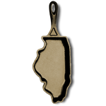 Illinois Shaped Cast Iron Skillet