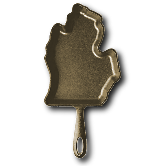 Michigan Shaped Cast Iron Skillet