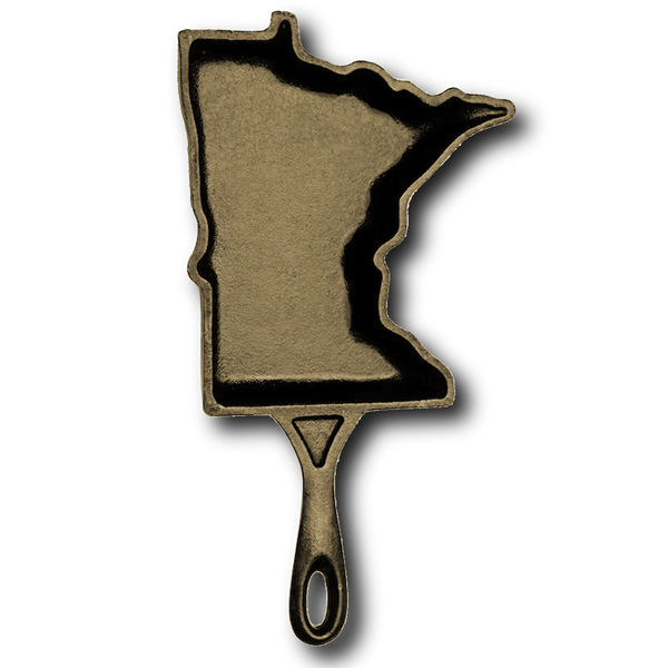 Minnesota Shaped Cast Iron Skillet