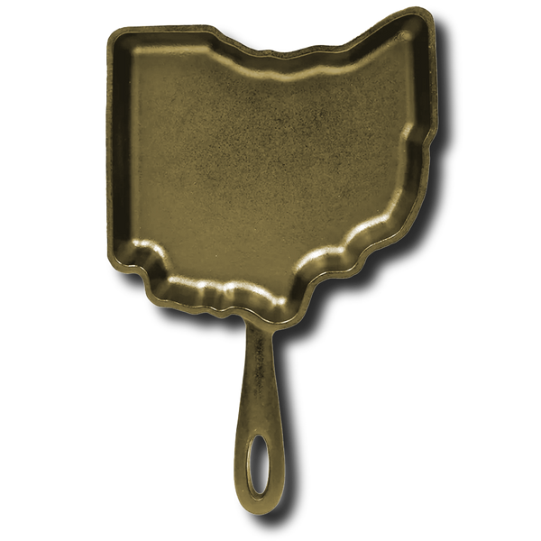 Ohio Shaped Cast Iron Skillet