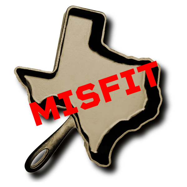Texas Shaped Misfit Cast Iron Skillet