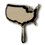 U.S.A. Shaped Cast Iron Skillet