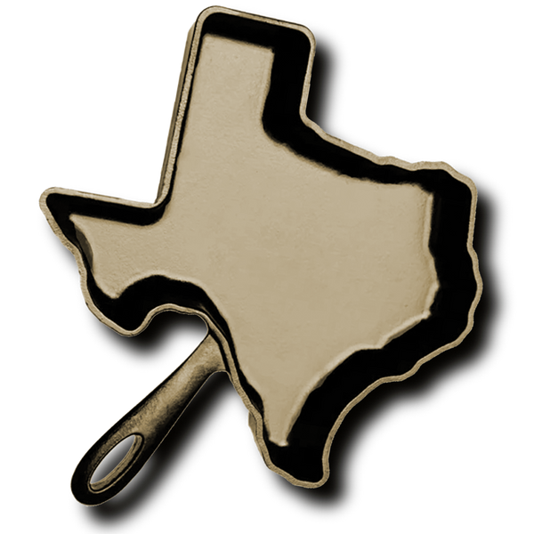 Texas Shaped Cast Iron Skillet