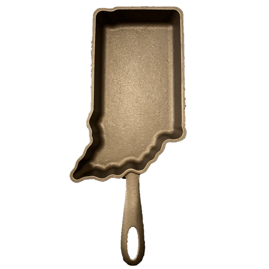 Indiana Shaped Cast Iron Skillet