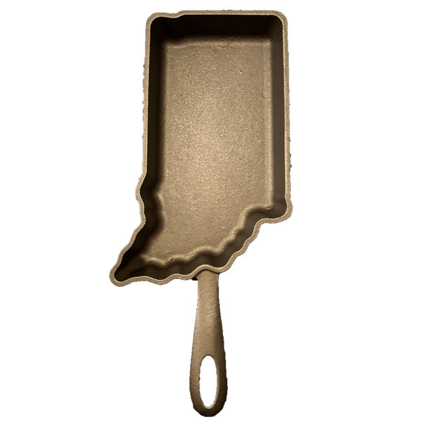 Indiana Shaped Cast Iron Skillet
